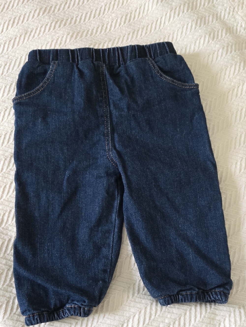 BOUT' CHOU Dark Wash Elastic Waist Jeans - Baby 9mo